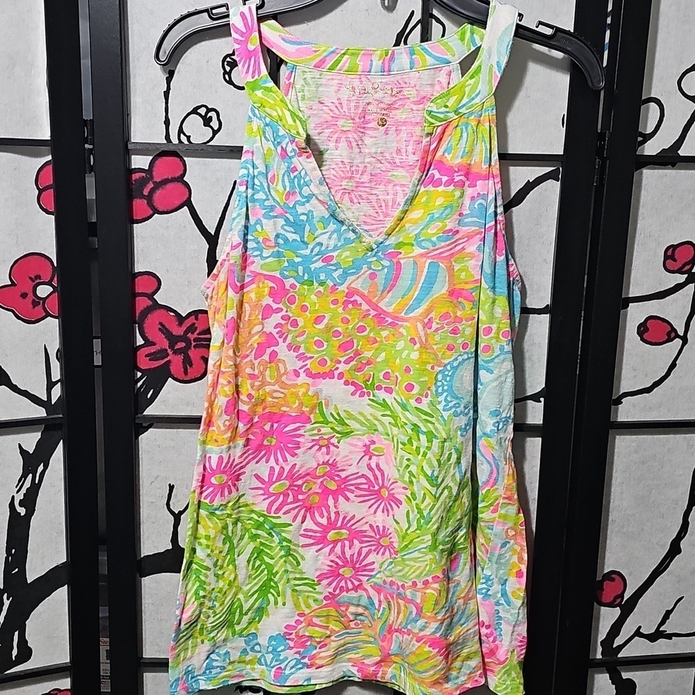 Lilly Pulitzer Colorful Floral Top Size‎ XS